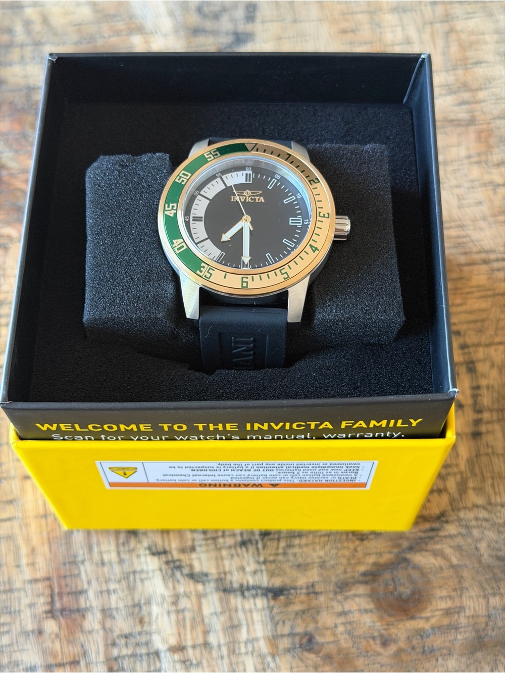 NEW Invicta Specialty Compass Two-Tone Green Bezel Watch 45mm- 100M WR NIB - Picture 8 of 8